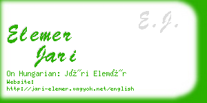 elemer jari business card